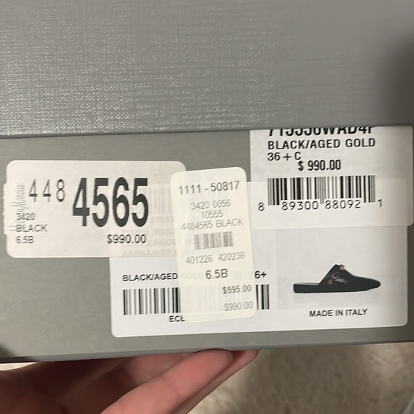 Balenciaga Black Leather Slipper Mules with buckle and textured finish. - Picture 10 of 10